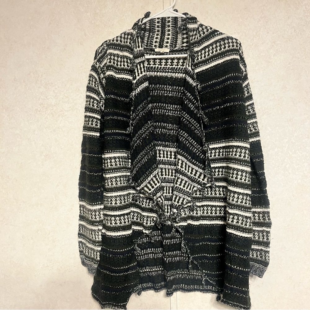 Mystree‎ Monochrome Striped Cardigan